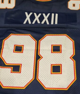 Super Bowl XXXII 98 Blue NFL Football Starter Jersey Mens Size 48