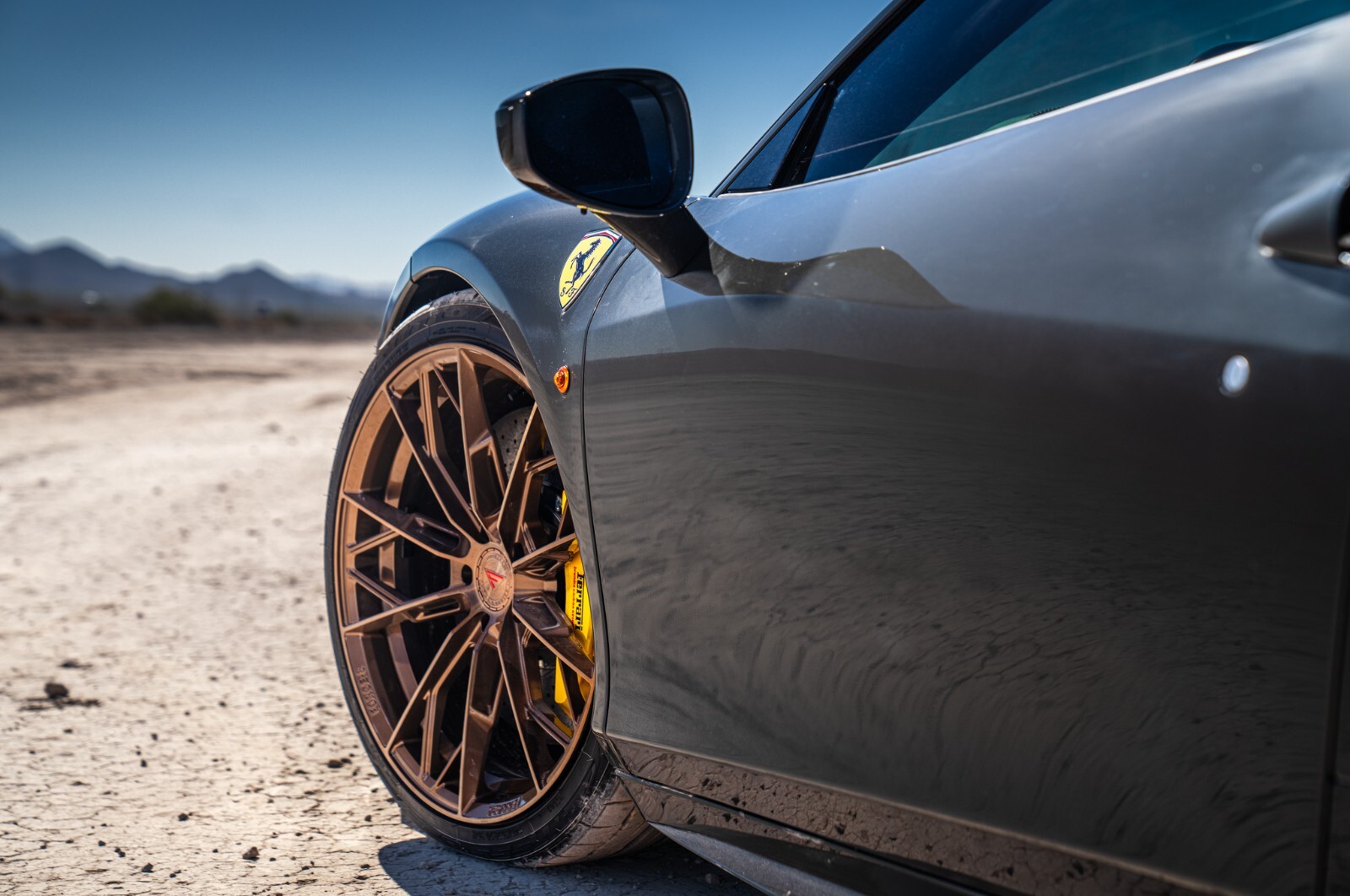 20” FERRADA FR11 STORM GREY STAGGERED CONCAVE WHEELS FOR FERRARI 488 20X9 20X11