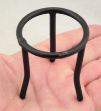 Sphere Display Stand Black Metal Tall Medium Size