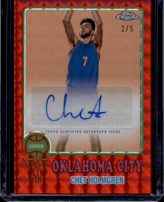 2024-25 Topps Chrome '73 Topps Autographs Red Geometric Chet