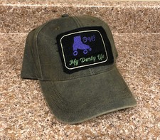 Roller Derby Patch Denim Love My Derby Life Snap Back Hat
