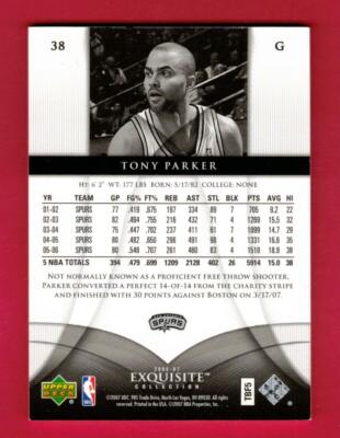 Tony Parker 2006-07 Exquisite 202/225 | eBay