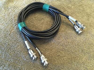 2 X 88 Rg223 Terminated Coax Cable Radiall Bnc Connectors Double Silver Cu Rg58 Ebay