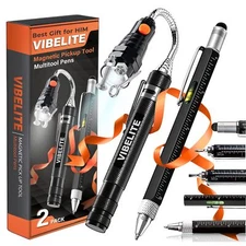 Magnetic Pickup Tool and 6 in 1 Multitool Pen with Touch Screen Stylus Rulers...