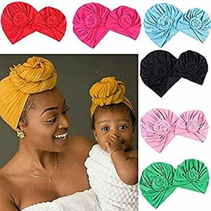 mom and baby matching head wraps