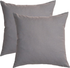 Cotton Throw Pillow Covers Gray Charcoal 16"X16" Set of 2 Decoration Gifts Zippe