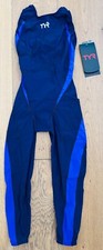 TYR Womens 26 Navy Blue Tracer Light Aeroback Swim Suit Full USA Made New in Box
