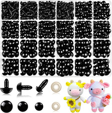 1200PCS Safety Eyes for Amigurumi, Stuffed Crochet Eyes with Washers 6Mm, 8Mm, 1