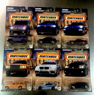 MATCHBOX 2024 GERMANY WAVE 3 ( SET OF 6 ) MERCEDES-BENZ WAGON VW GOLF