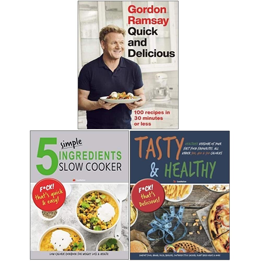 Gordon Ramsay Quick Delicious,5 Simple Ingredients Slow, Tasty Healthy 3 Books