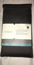 Threshold Performance 2 Pillowcases King Set Dark Grey New