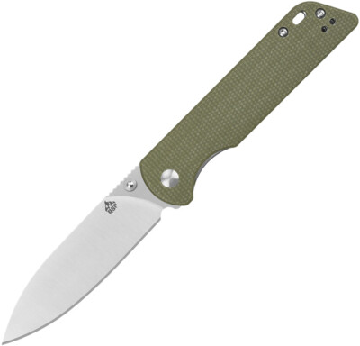 QSP Knife Parrot V2 Linerlock Light Green Micarta Folding D2 Steel Knife NEW