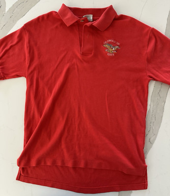 Vintage Griswold Inn Polo Shirt Size Medium Red Essex Conneticut
