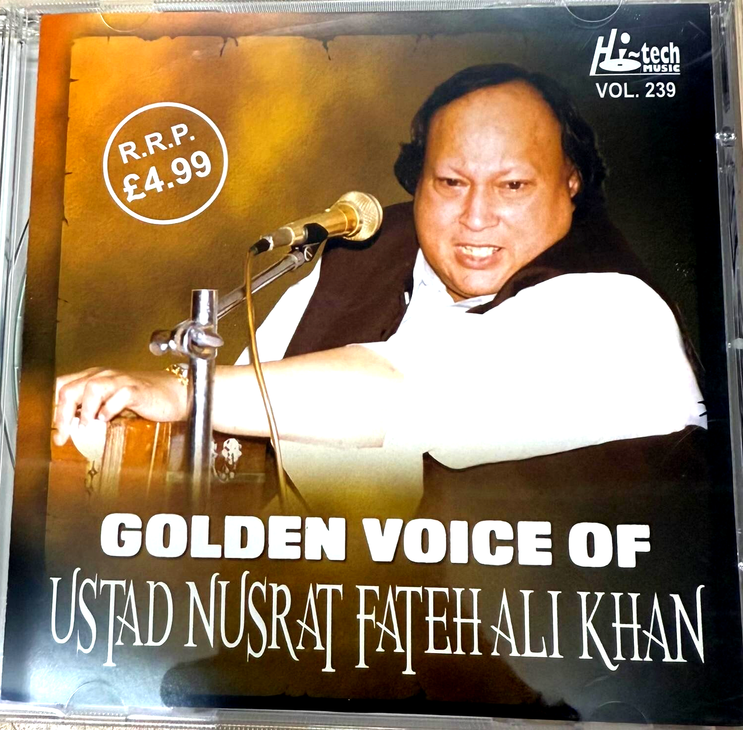 GOLDON VOICE OF USTAD NUSRAT FATEH ALI KHAN-  BRAND NEW - VOL - 239 QAWWALIES CD