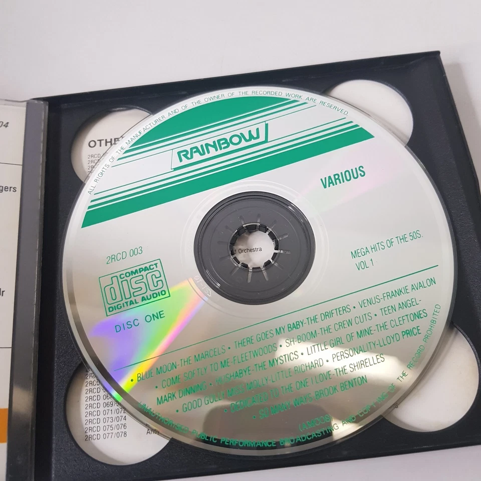Mega Hits Of The 50s Vol 1 Frankie Avalon Platters Johnnie Ray Boone 2 диска компакт-диск - Изображение 3 из 4