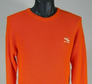 Vintage Alan Paine Inglaterra Pebble Beach Golf Suéter Masculino Tamanho 40 Laranja pulôver | eBay
