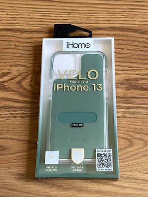 iHome Velo Silicone Impact Case for iPhone 13, Mint Green