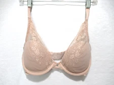 Natori Size 32DD Nude All Over Lace Lightly Lined Demi Bra