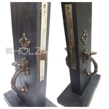Antique Door Lock Mortise Lock Push Handles Set Old