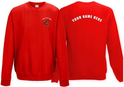 Fishing club Sweatshirt with customised logo! Rear text also available! Design 5