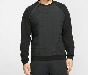 Nike Tech Pack Quilted Crew Size M Men Winter Sweatshirt Black BV3697-010  New 193150872136 | eBay
