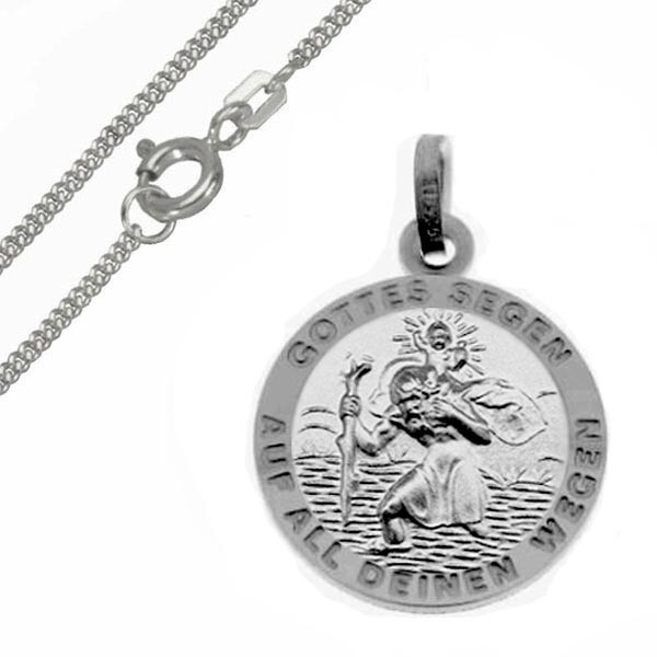 Christopherus Anhänger mit Gottes Segen..... , 925er Sterling Silber, persön. Gr