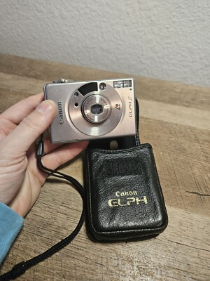 Canon ELPH 2 Point & Shoot Film Camera w/ Leather Case Tested(Excellent Condit)