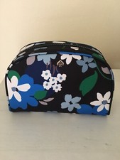 NWT Kate Spade Jae Bold Blooms Medium Dome Cosmetic Bag Canvas Floral