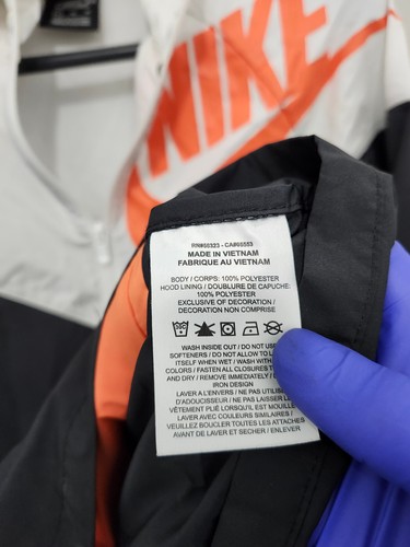 Nike Sportswear Jacket Boys XL Windrunner Zip Hoodie Windbreaker Retro Colorblck - Picture 21 of 22
