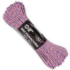 Atwood Rope MFG 550 Paracord 100 Feet 7-Strand Core Nylon Parachute Cord Flag