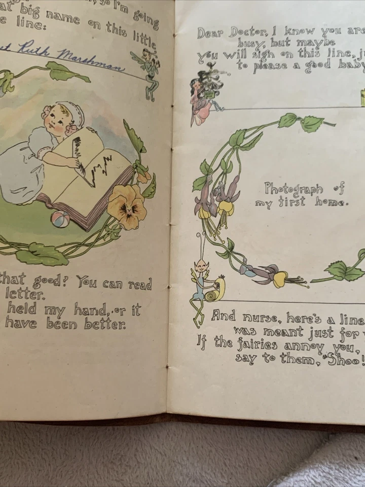 Vintage Mansfield , Ohio 1940 The Book Of Baby Mine Baby Record Book - Image 4 of 4