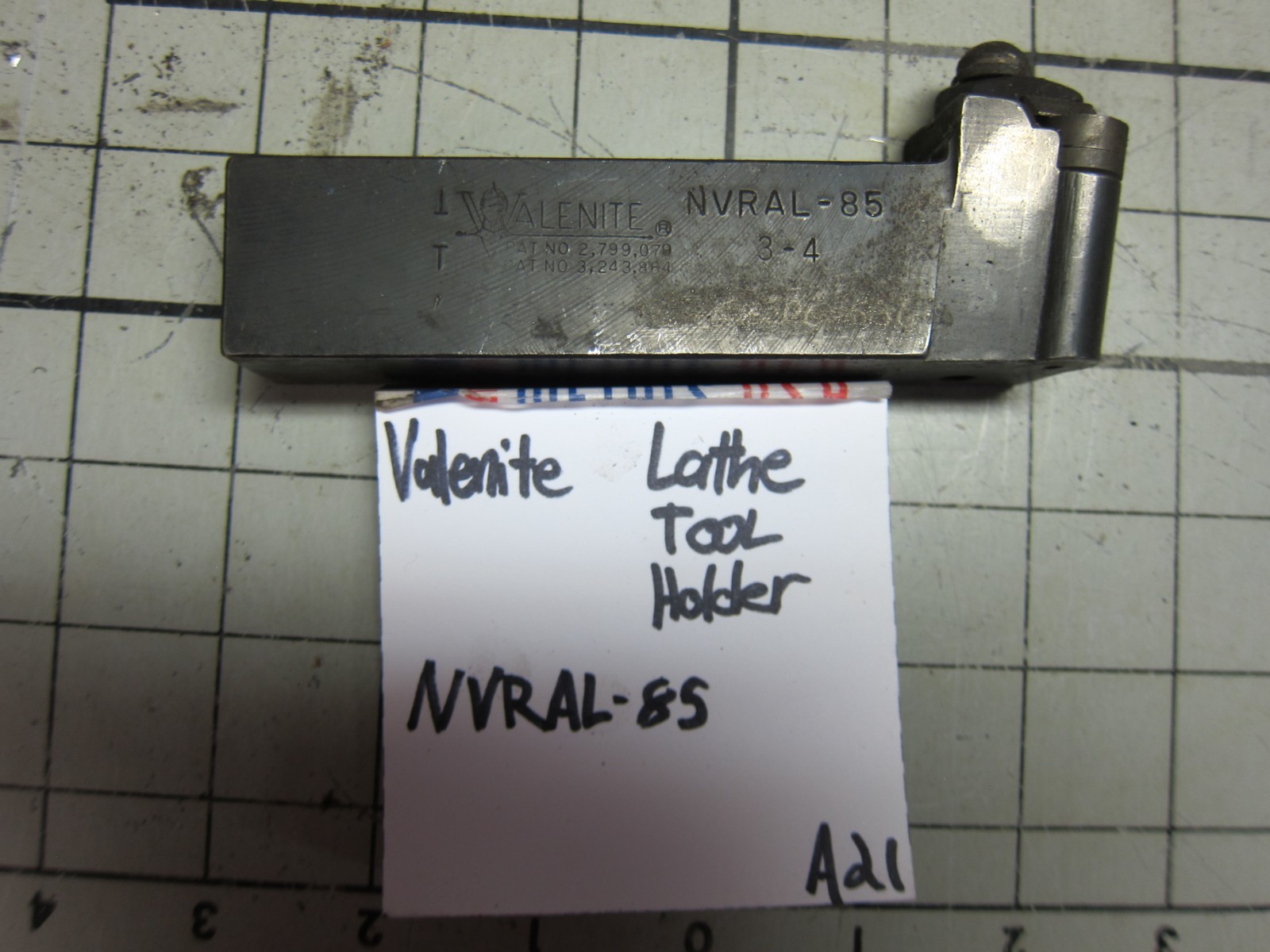 Valenite NVRAL-85 1" Metal Lathe Turning Tool Holder