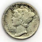 1916 P Mercury Dime 10C Better Early Date AU Silver First Year Issue Winged Lib
