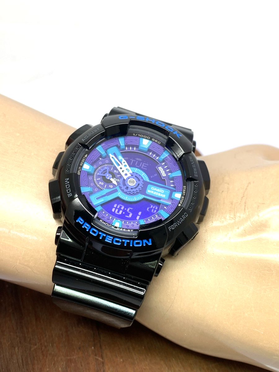 Casio G-Shock Men's Watch GA110HC Quartz Gold Black Blue Purple