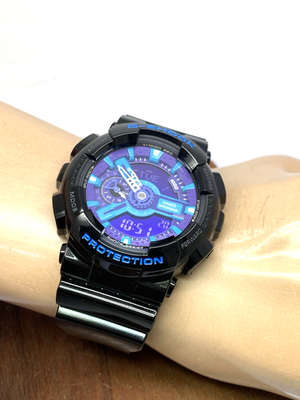 Casio G-Shock Men's Watch GA110HC Quartz Gold Black Blue Purple