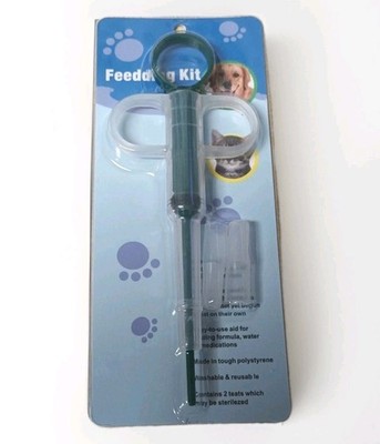 Kleintier Katzen Feeding Kit Tabletten Pasten Eingabehilfe Spritze Tüllen Neu!