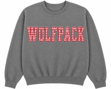 Custom Sweatshirt Gingham Style Embroidered School Sport Event