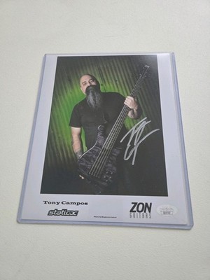 Tony Campos Static-X Band ZON Guitars handsigniert 8x10 Promo Foto JSA COA