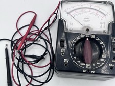 Vintage Triplett Model 630-APL Type 3 Suspension MultiMeter With Leads