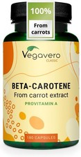 Vegavero Beta Carotene 180 Capsules Tan Accelerator Natural Source Vitamin A UK