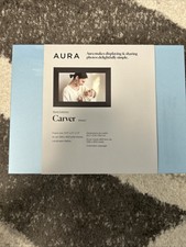 AURA Carver Stone Collection Basalt 10.1" Digital Picture Frame W/ Wi-Fi New