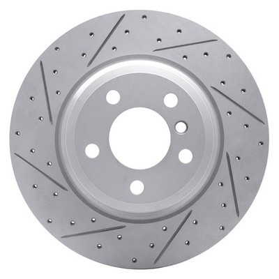 For BMW 440i Gran Coupe 17-20 DFC Drilled & Slotted Rear Driver Side Brake Rotor