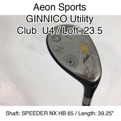 Aeon Sports GINNICO Utility U4 Hybridー 23.5 39.25'' SPEEDER NX HB 65 Regular Righ