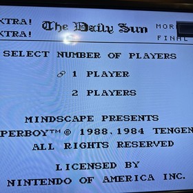 Paperboy NES Nintendo Entertainment System 1988 con manuale. Test Funzionante