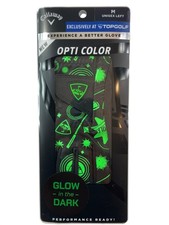 Callaway Opti Color Glow-In-The-Dark Golf Glove Sz M Left Medium Black Green NWT
