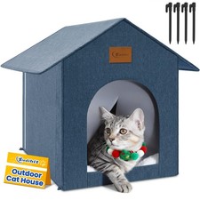 Outdoor Cat House Feral Cat Shelter,Outside Waterproof Cat House for Outdoor/...