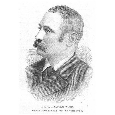 MR C MALCOLM WOOD Chief Constable of Manchester - Antique Print 1887