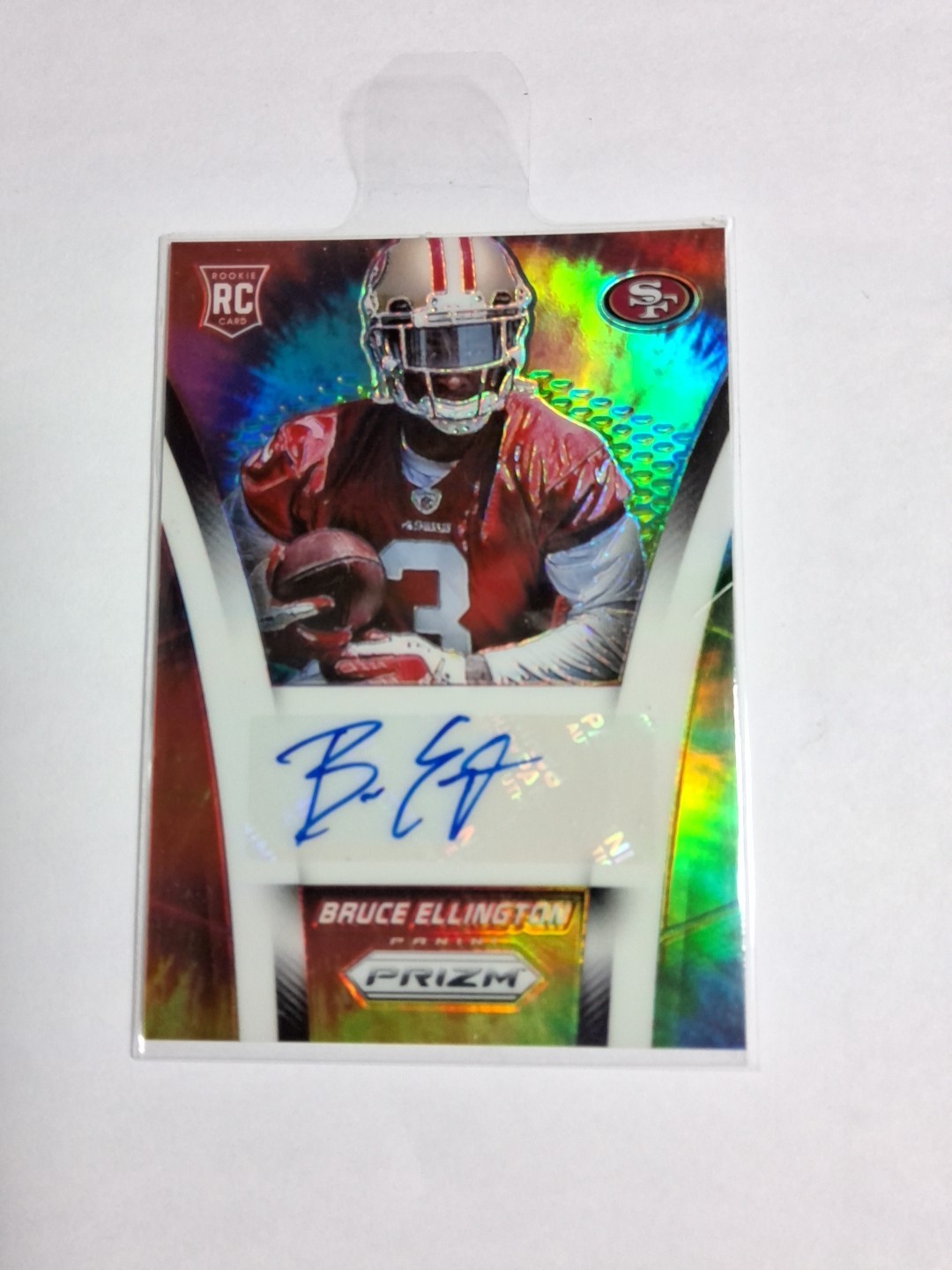 Bruce Ellington Panini Prizm Autograph Rookies #ARBE Tie-Dyed