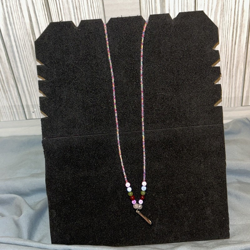 Beaded Lanyard ID Badge Holder Necklace