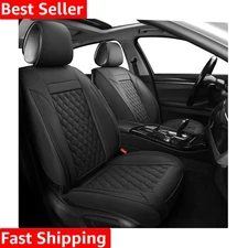 Stylish and Durable Universal Fit Car Seat Covers Full Set in Elegant Black